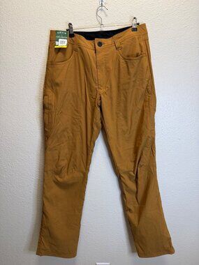 Nwt Orvis Mens Fleece-Lined Pants 32x34 Tan Casual Outdoor Wear